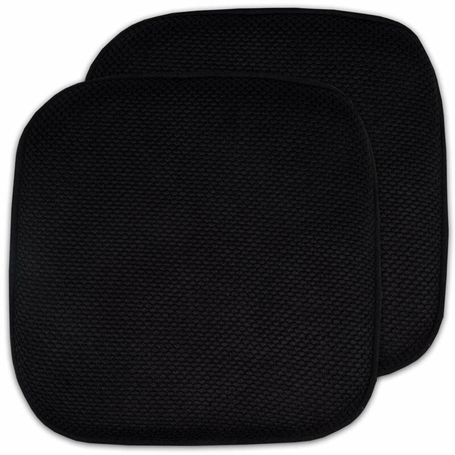 Popular Home black Black Solid Chair Cushion in the Indoor Chair