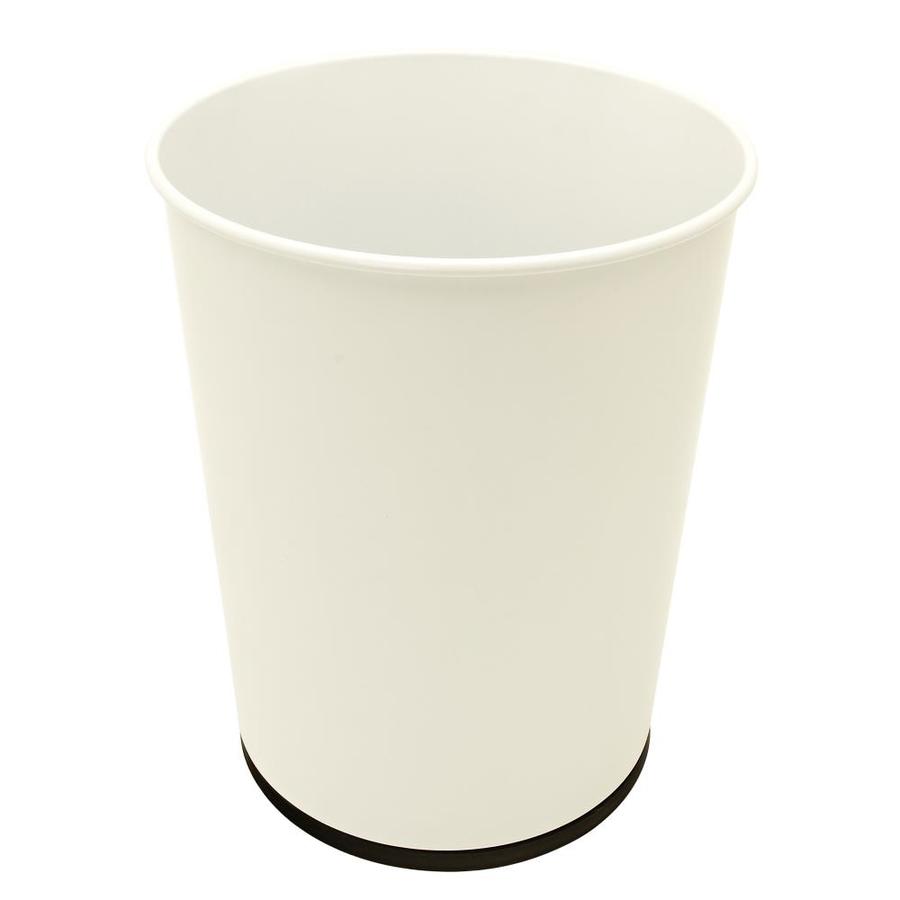Bath Bliss White Metal Wastebasket in the Wastebaskets department at