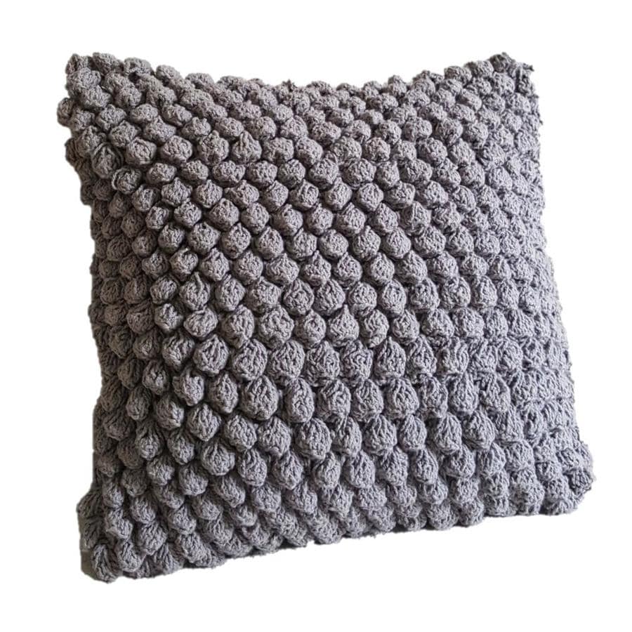 Aanny Designs Orbit 18 In W X 18 In L Gray Cotton Square Indoor Decorative Pillow In The Throw Pillows Department At Lowes Com