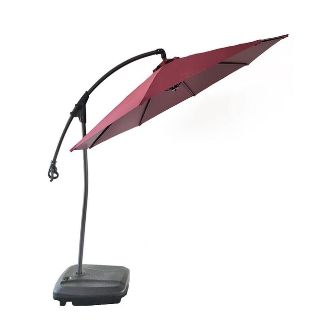 CASAINC Red 11FT Cantilever Umbrella In The Patio Umbrellas Department