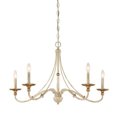 Minka Lavery Westchester County 5-Light Farm House White with Gilded Gold Traditional Chandelier Minka Lavery Westchester County 5-Light Farm House White with Gilded Gold Traditional Chandelier