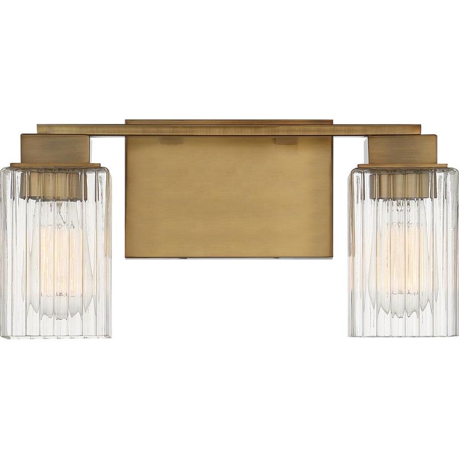 Quoizel Danson 2 Light Brass Transitional Vanity Light In The Vanity Lights Department At Lowes Com