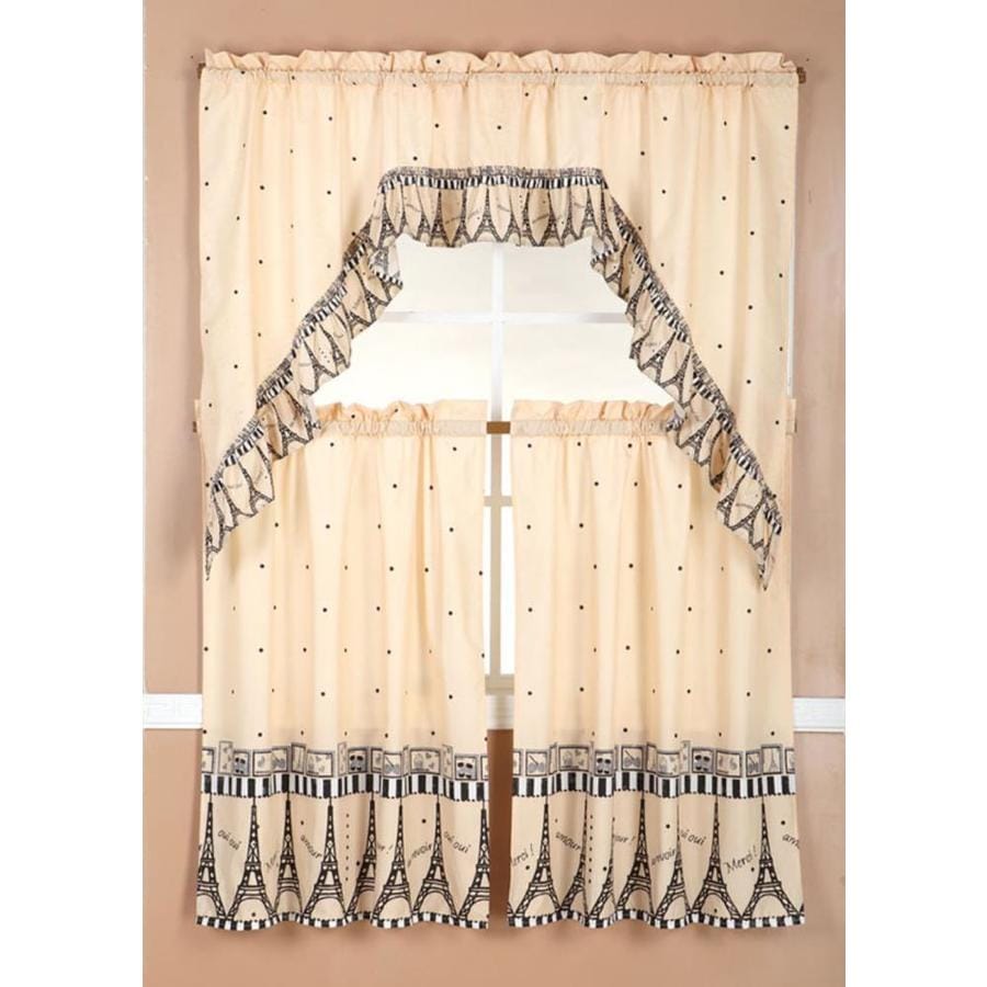 valance and curtain rod combination