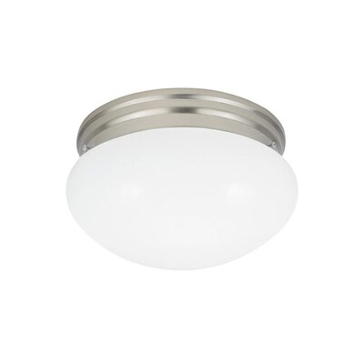 Sea Gull Lighting Webster 7.75-in Brushed Nickel Traditional Incandescent Flush Mount Light Sea Gull Lighting Webster 7.75-in Brushed Nickel Traditional Incandescent Flush Mount Light