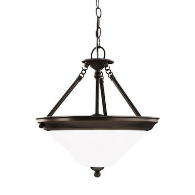 Sea Gull Lighting Sussex 15.25-in Heirloom Bronze Transitional Incandescent Semi-Flush Mount Light Sea Gull Lighting Sussex 15.25-in Heirloom Bronze Transitional Incandescent Semi-Flush Mount Light