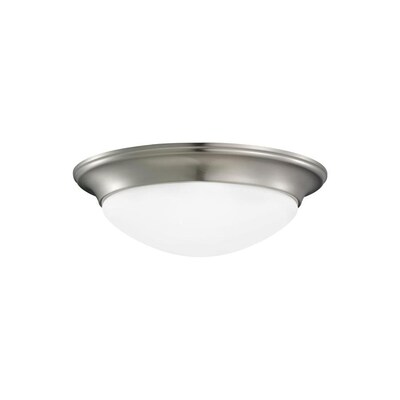 Sea Gull Lighting Nash 14-in Brushed Nickel Modern/Contemporary Incandescent Flush Mount Light Sea Gull Lighting Nash 14-in Brushed Nickel Modern/Contemporary Incandescent Flush Mount Light