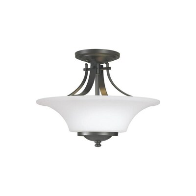 Sea Gull Lighting Barrington 15-in Oil Rubbed Bronze Transitional LED Semi-Flush Mount Light ENERGY STAR Sea Gull Lighting Barrington 15-in Oil Rubbed Bronze Transitional LED Semi-Flush Mount Light ENERGY STAR