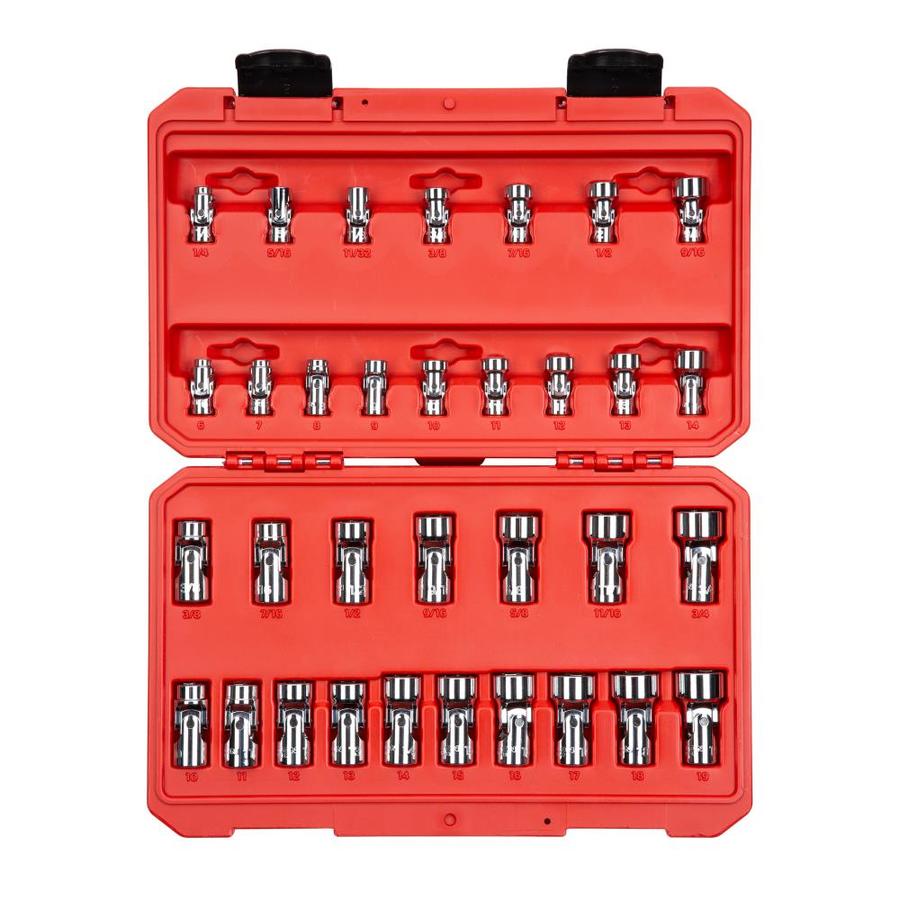 Tekton 33Piece Standard (SAE) and Metric Combination 1/4in; 3/8in Drive 6point Set