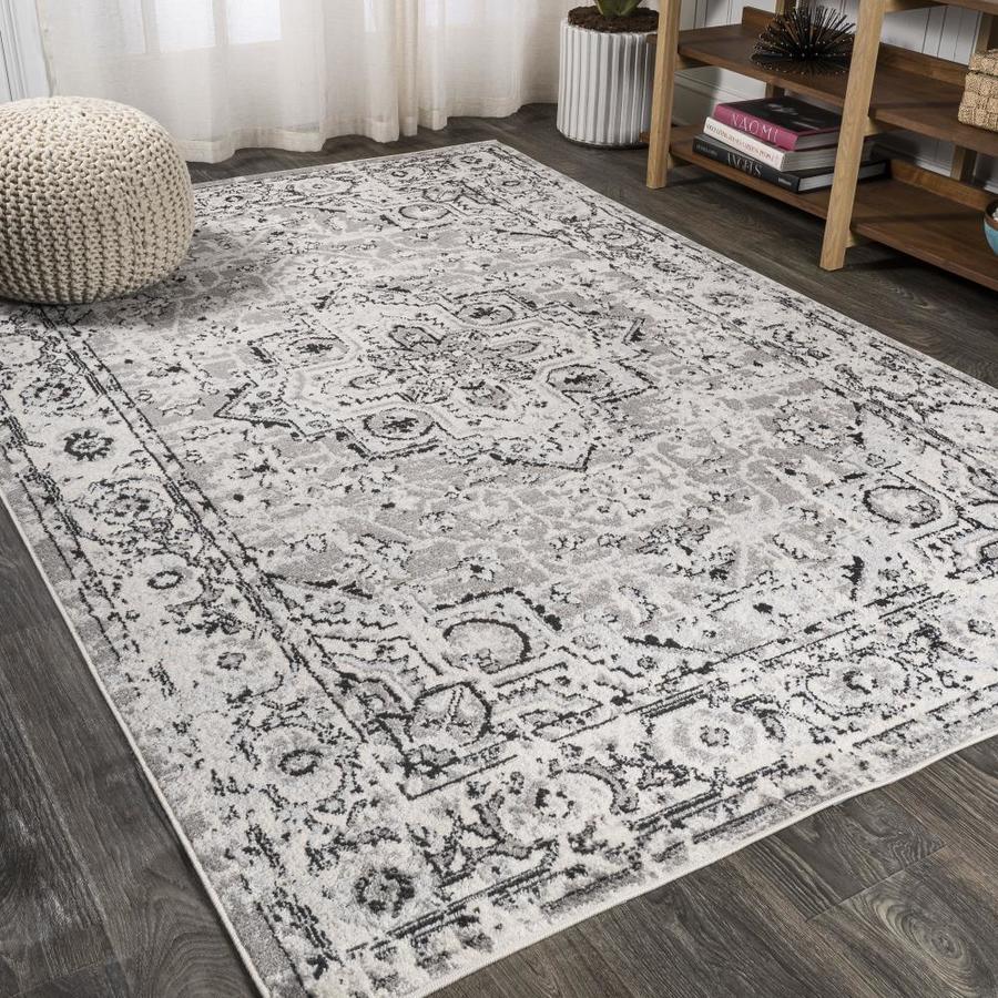 JONATHAN Y Bohemian FLAIR 8 x 10 Dark Gray Indoor Medallion Area Rug in ...