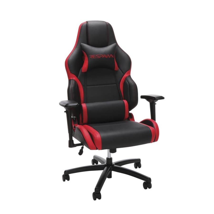 Respawn Fortnite Black Traditional Ergonomic Adjustable Height Swivel Desk Chair In The Office Chairs Department At Lowes Com