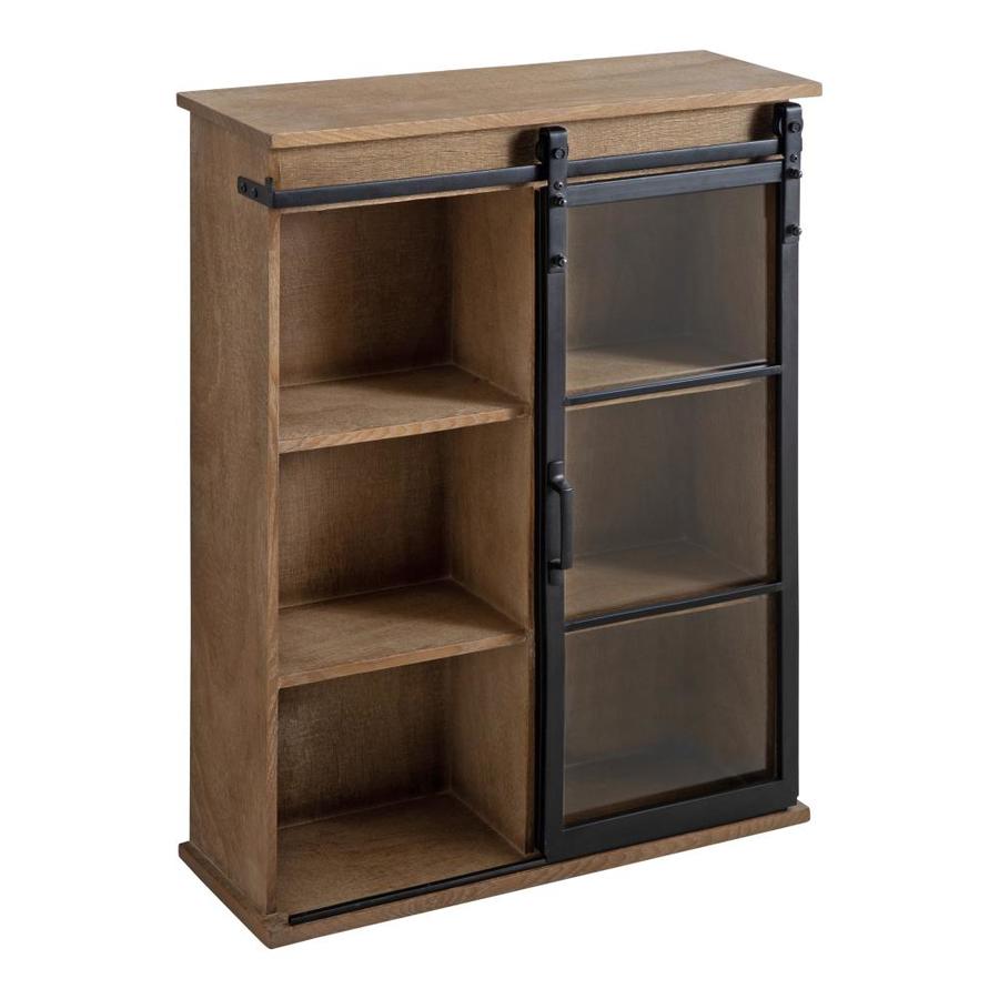 Kate And Laurel 22 In L X 28 In H X 8 In D Wood Wall Cabinet In The Wall Mounted Shelving Department At Lowes Com