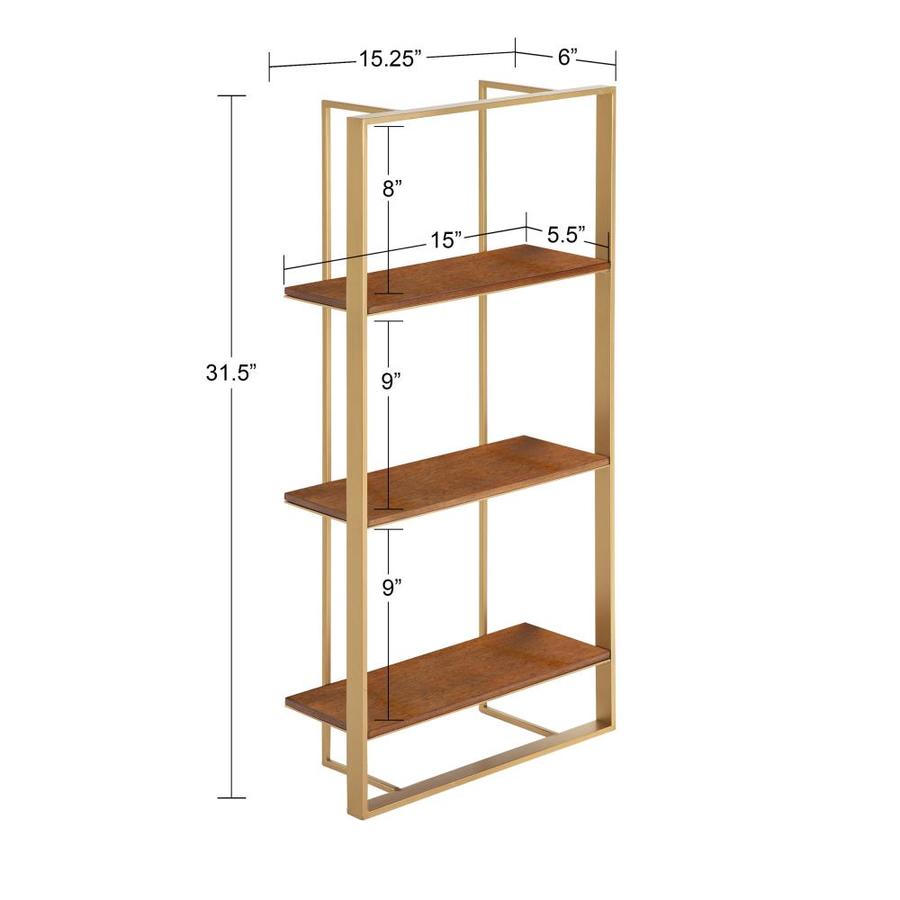 Kate and Laurel 15-in L x 31.5-in H x 6-in D Metal Tiered Shelf in the ...