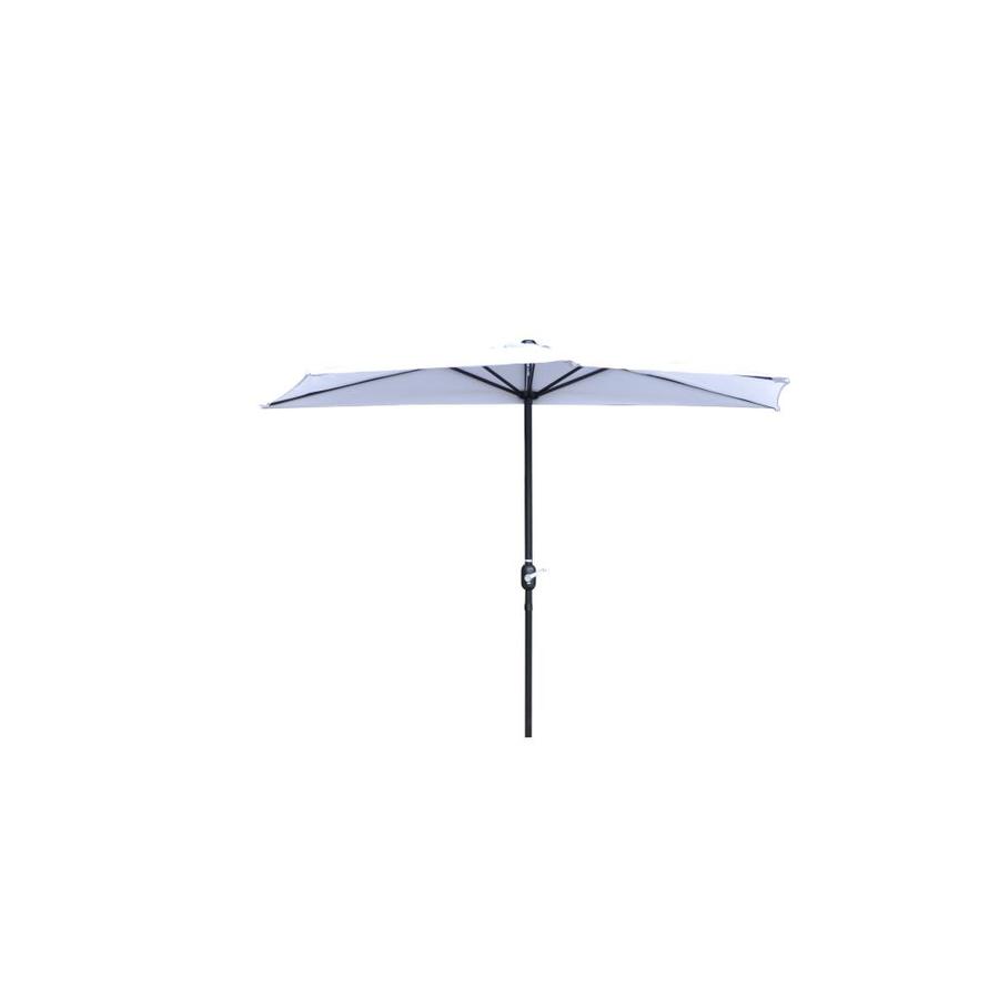 Trademark Innovations 54 Ft Half Teal With Black Steel Frame Market Patio Umbrella In The Patio Umbrellas Department At Lowes Com