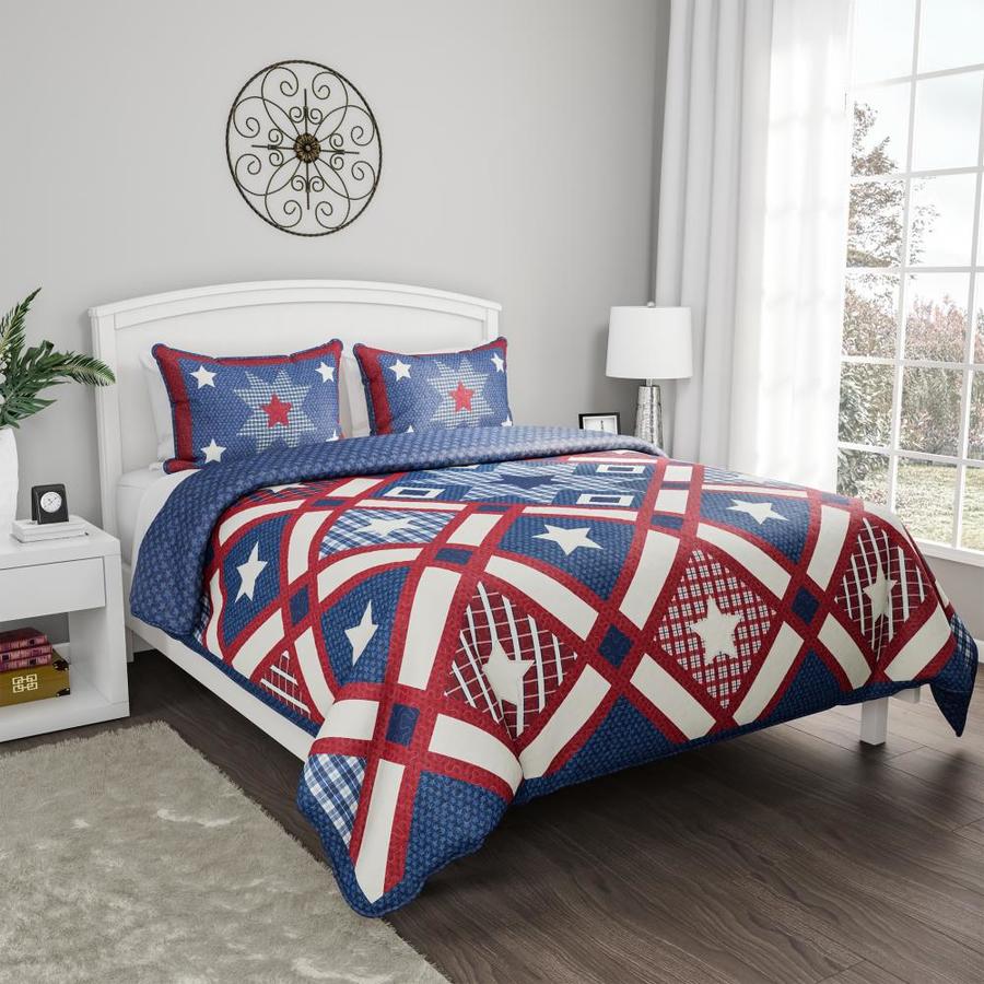 Hastings Home Multi Colored Geometric Full Queen Comforter Polyester With Polyester Fill In The Comforters Bedspreads Department At Lowes Com