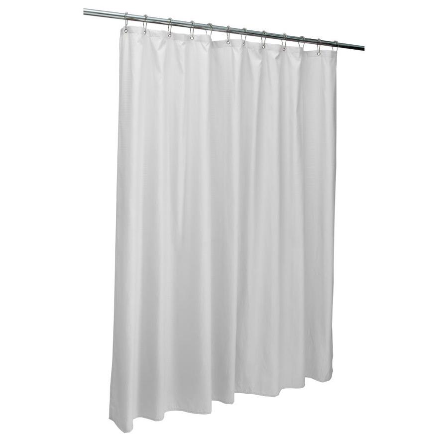 Bath Bliss 72in Polyester White Solid Shower Curtain in the Shower
