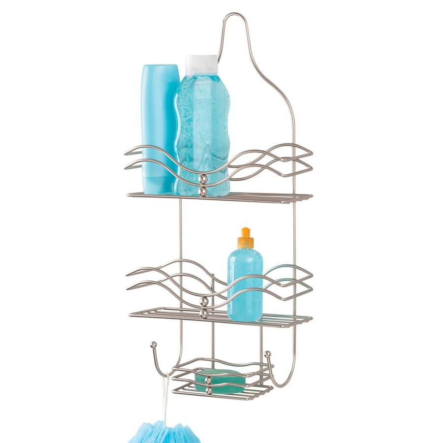 Bath Bliss Bath Bliss Ocean Design Shower Caddy in Satin Nickel in the