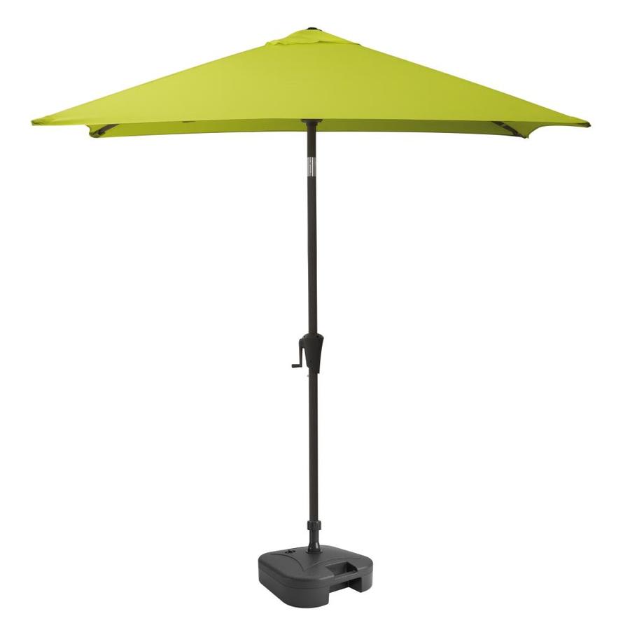 Corliving 6 5 Ft Square Lime Green With Black Steel Frame Push Button Tilt Market Patio Umbrella In The Patio Umbrellas Department At Lowes Com