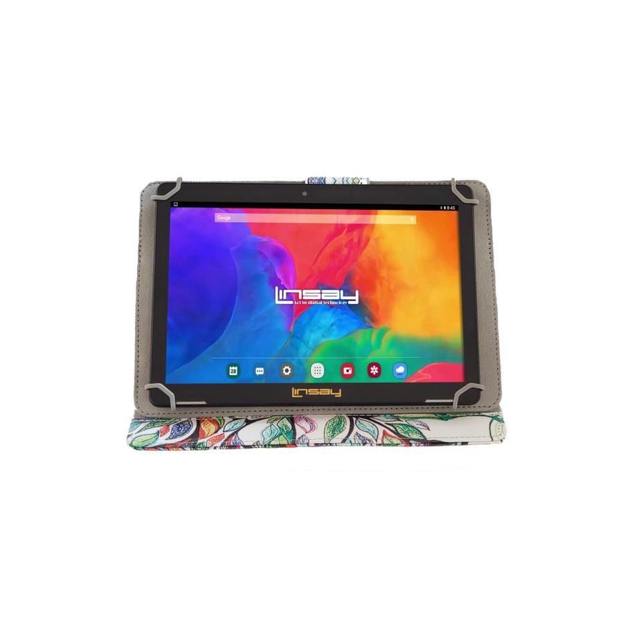 LINSAY 10.1-in Wi-fi Only Android 10 Tablet with Accessories; Case