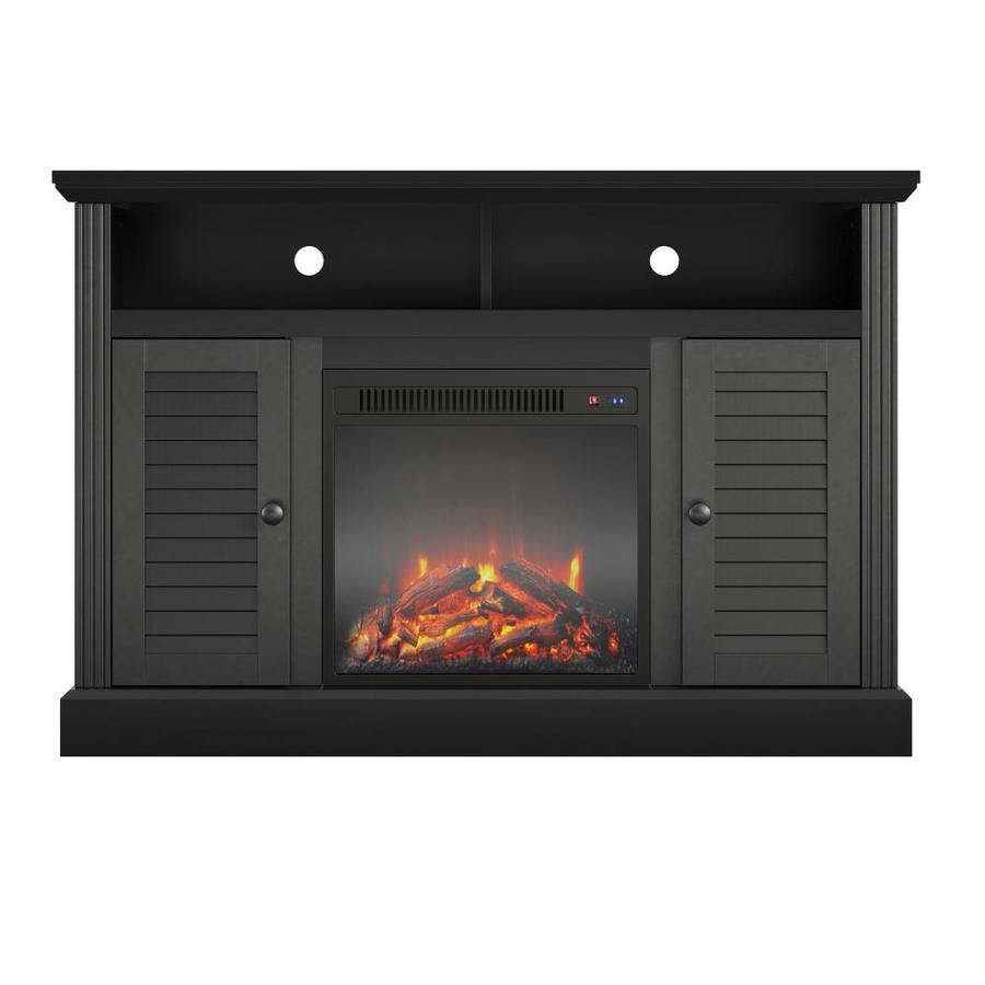 Ameriwood Home 47.2in W Black FanForced Electric Fireplace in the
