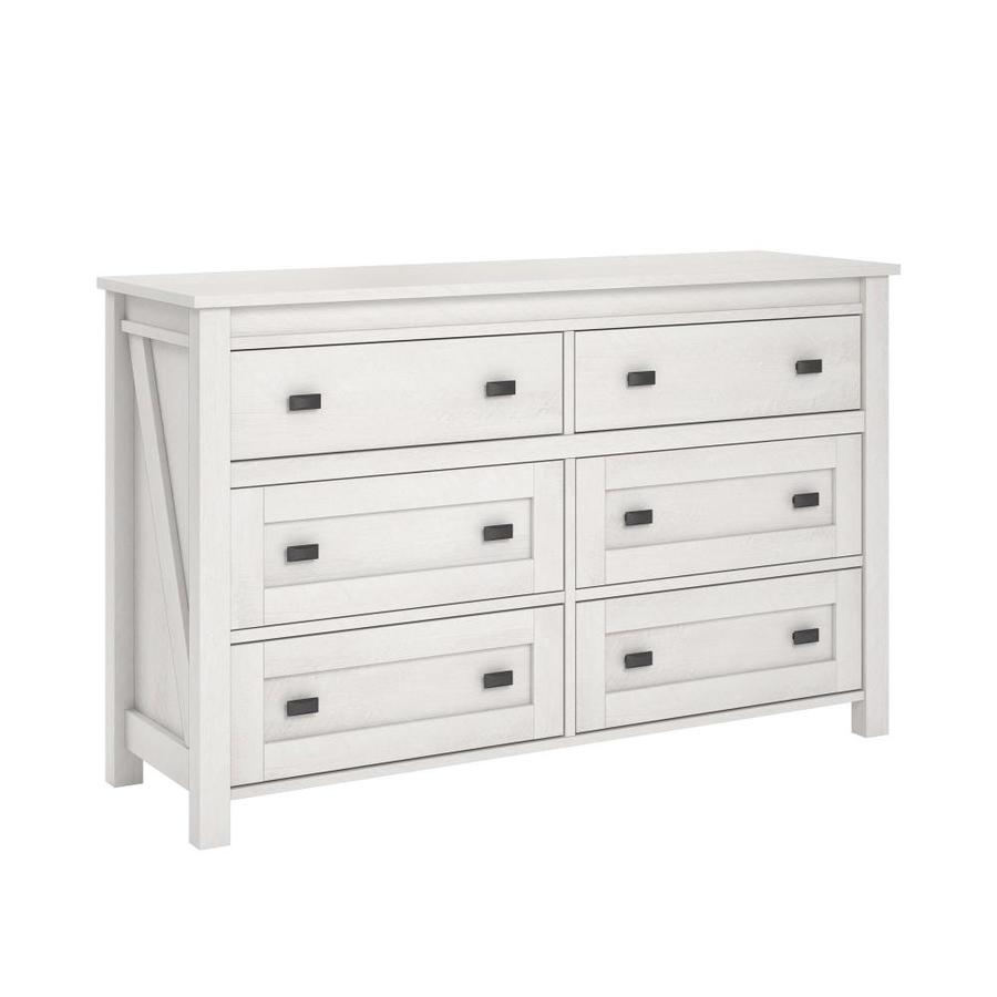 Ameriwood Home Farmington 6 Drawer Dresser, Ivory Oak in the Dressers