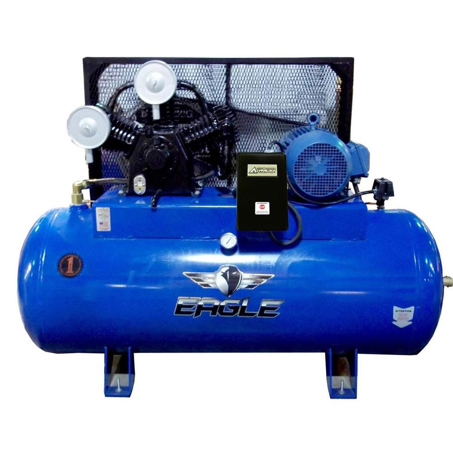 EAGLE 120Gallon Single Stage Corded Electric Horizontal Air Compressor