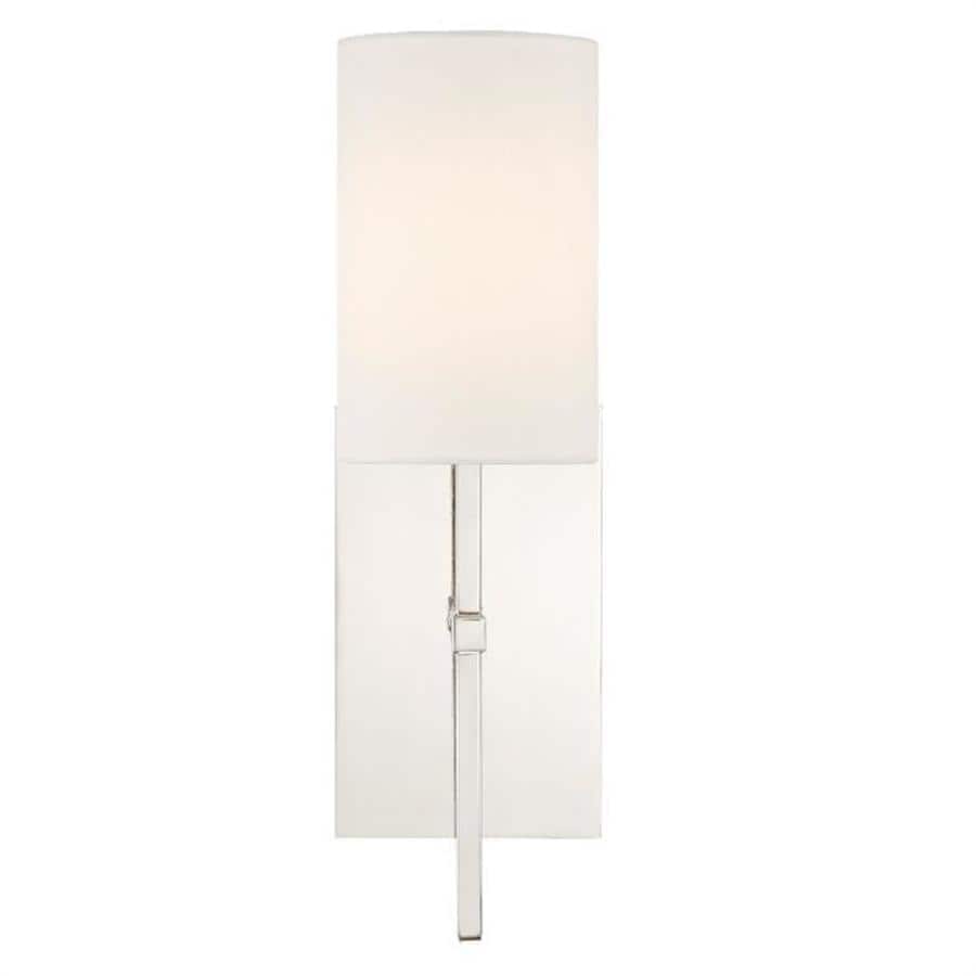 Crystorama Veronica 5 In W 1 Light Polished Nickel Modern Contemporary Wall Sconce In The Wall Sconces Department At Lowes Com