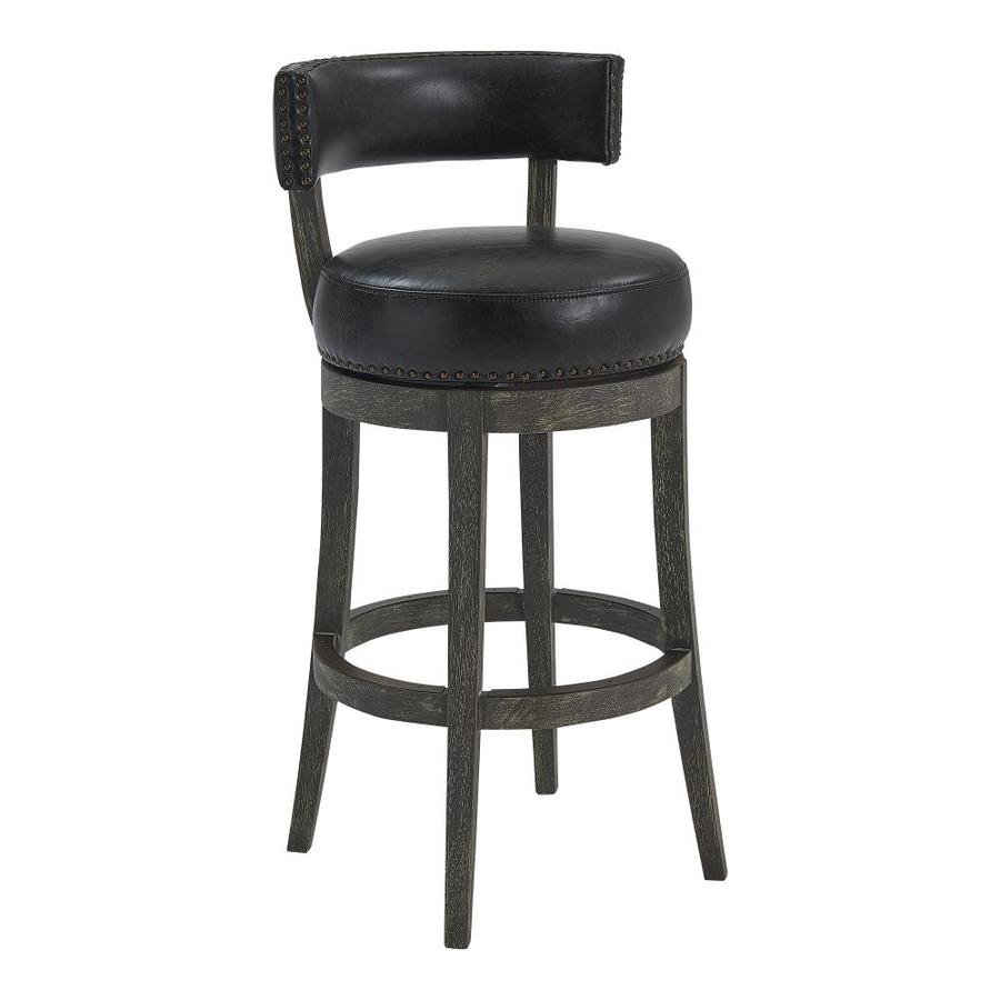 Armen Living Corbin Brown Onyx Bar Height Upholstered Swivel Bar Stool In The Bar Stools 