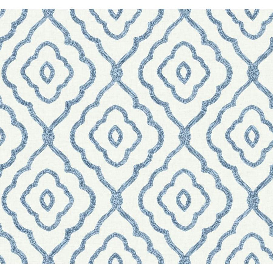 Seabrook Designs Beach House 6075 Sq Ft Blue Oasis Paper Geometric Unpasted Wallpaper In The 1078