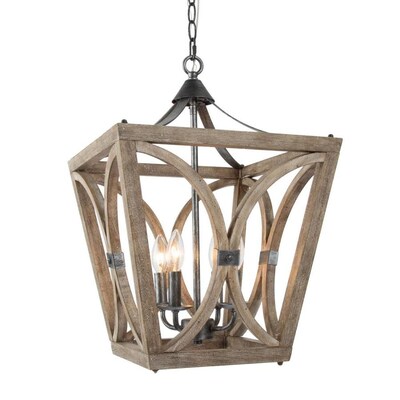 Sezeven Pristine 4-Light Distressed Gray Farmhouse Chandelier Sezeven Pristine 4-Light Distressed Gray Farmhouse Chandelier