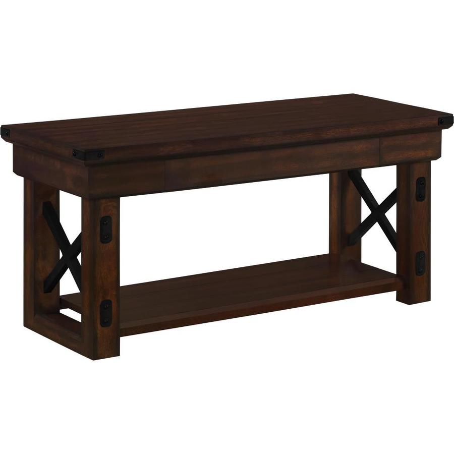 Ameriwood Home Wildwood Wood Veneer Entryway Bench, Espresso in the