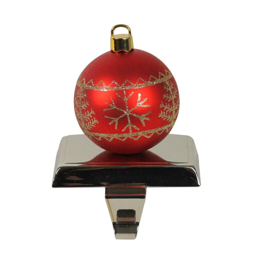 Northlight 5.5in Red and Gold Snowflake and Christmas Tree Ball