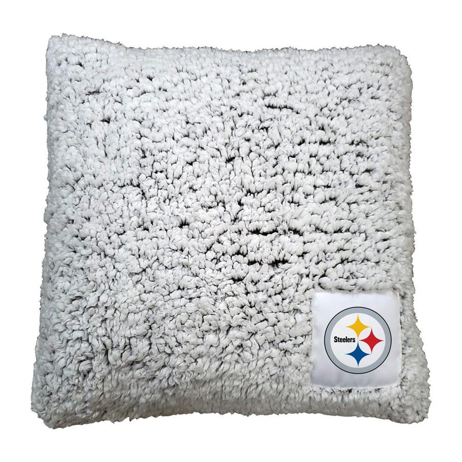 Logo Brands Pittsburgh Steelers Frosty Pillow 16 In X 16 In Oatmeal Sherpa Square Indoor Decorative Pillow In The Throw Pillows Department At Lowes Com