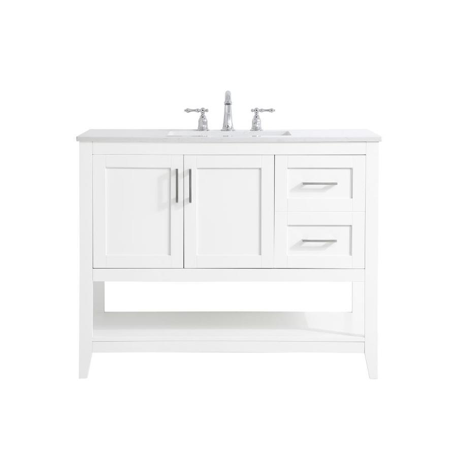 Elegant Decor First Impressions 36 In White Single Sink Bathroom Vanity With Black Tempered Glass And Glass Top In The Bathroom Vanities With Tops Department At Lowes Com