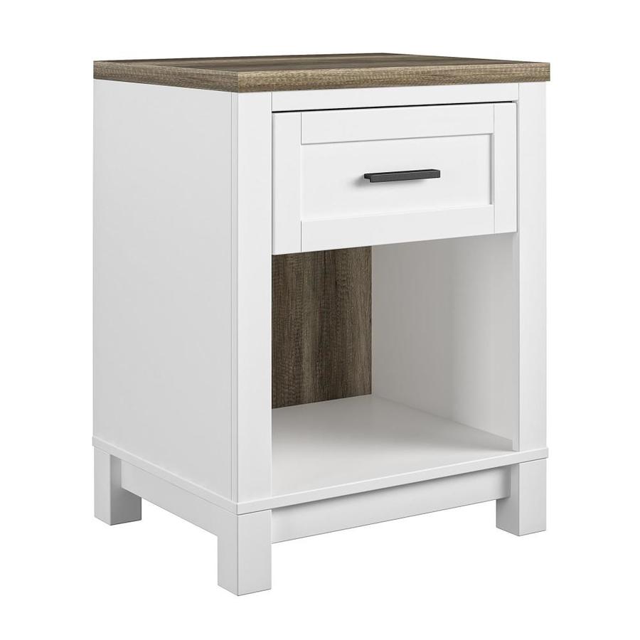 Ameriwood Home Carver Oxford White Nightstand in the Nightstands department at