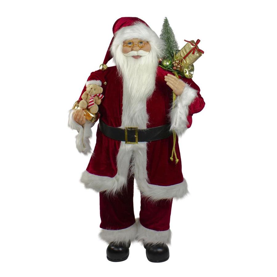 Northlight 36-in Red and White Standing Santa Claus Christmas Figure ...