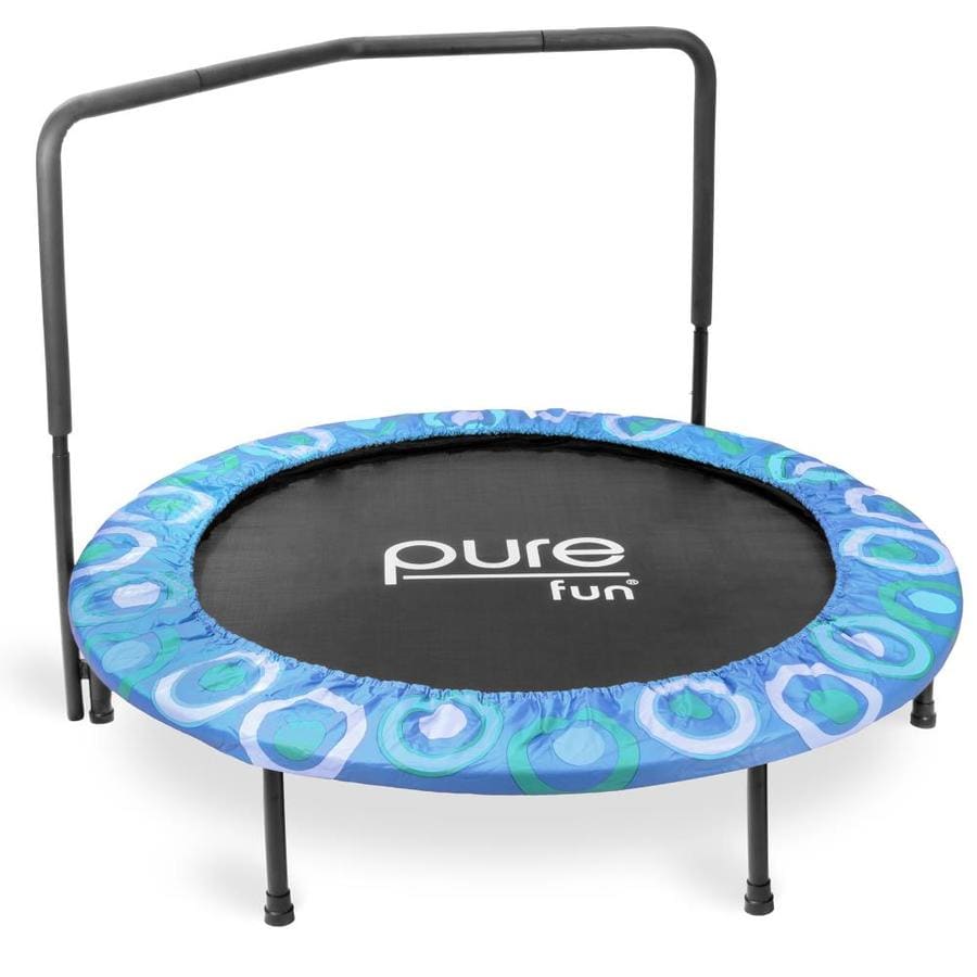 Pure Fun Super Jumper 4 Ft Round Blue Kids Trampoline In The Trampolines Department At Lowes Com