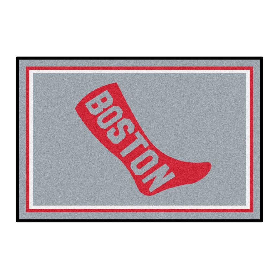 FANMATS Boston Red Sox MLB Retro 4x6 Rug 4 x 6 Gray Indoor Solid Sports