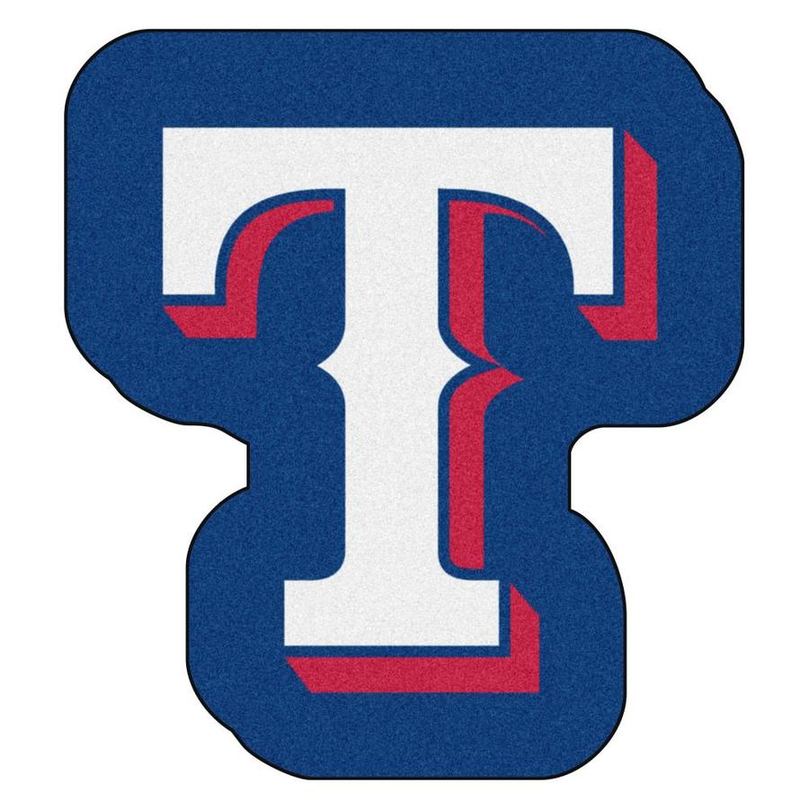 FANMATS Texas Rangers MLB Mascot Mat 2 x 3 Blue Irregular Indoor Solid ...