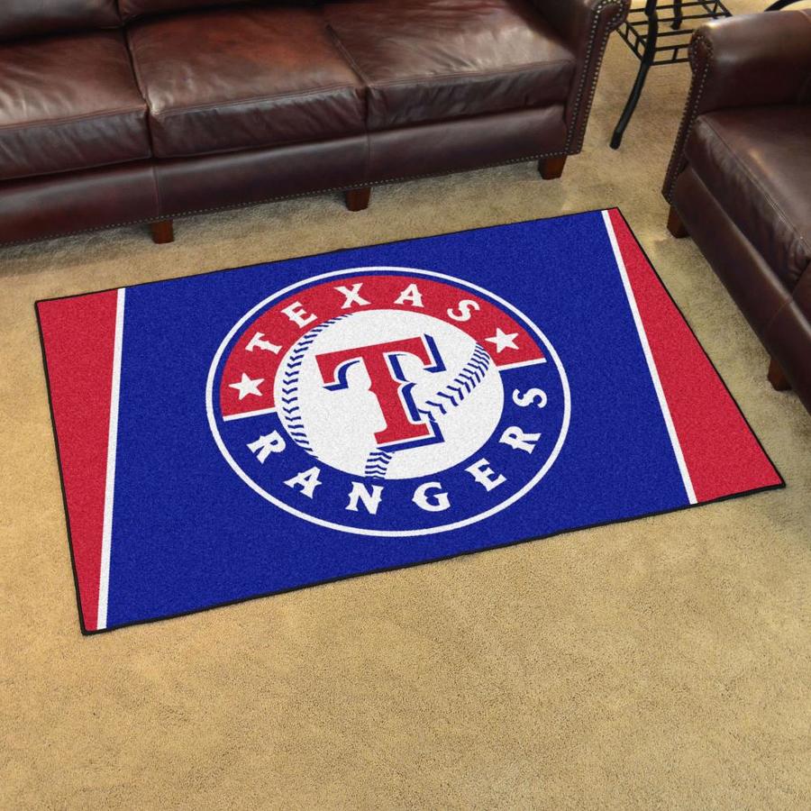 FANMATS Texas Rangers MLB 4x6 Rug 4 x 6 Blue Indoor Solid Sports Area ...