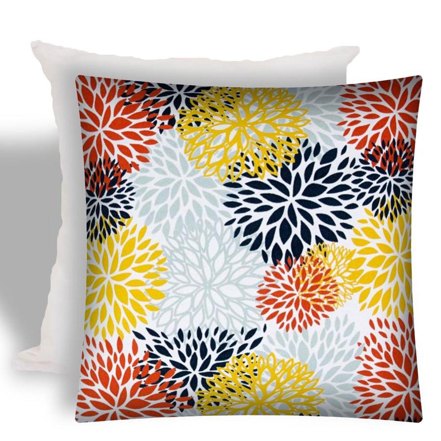 orange and white throw pillows