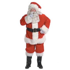 PAMPAS Crimson Regency Plush Santa Suit 10pc.