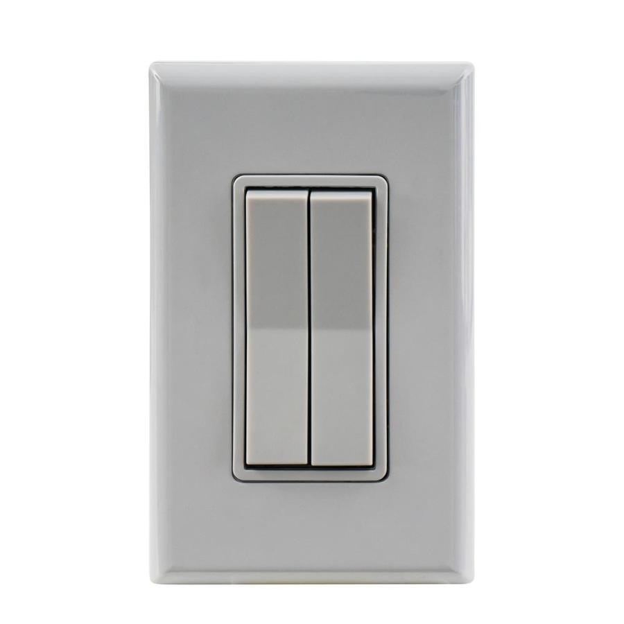 RunLessWire 3-Way/4-Way Gray Door Light Switch with Wall Plate in the ...