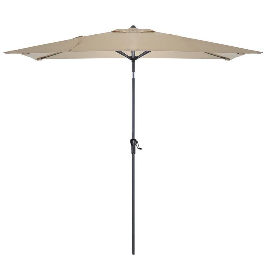 Crestlive Products 5 Ft Rectangular Navy Blue With Metal Frame In Gray Finish Aluminum Frame Push Button Tilt Market Patio Umbrella In The Patio Umbrellas Department At Lowes Com