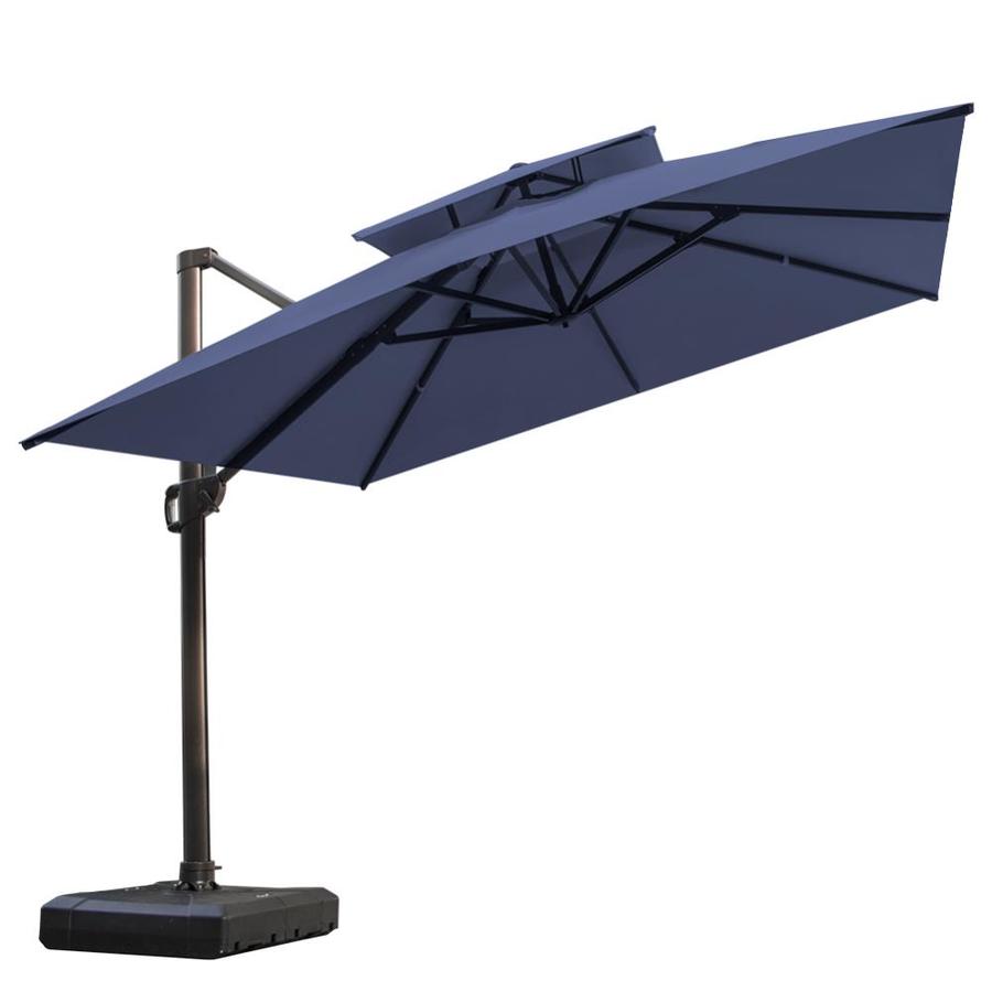 Crestlive Products 10ft Navy Blue Slidetilt Cantilever Patio Umbrella