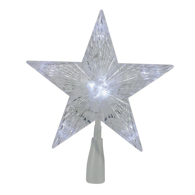 Northlight 10-in Star Clear White Christmas Tree Topper in the ...