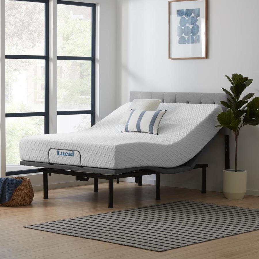 LUCID Comfort Collection 10-in Firm Adjustable Full Memory Foam ...