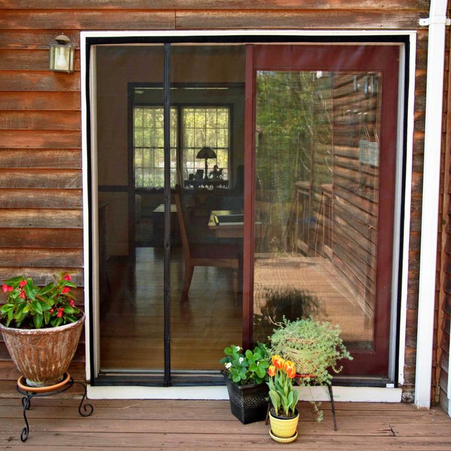 Fenestrelle 72-in x 80-in Charcoal Fiberglass Fiberglass Frame Curtain ...