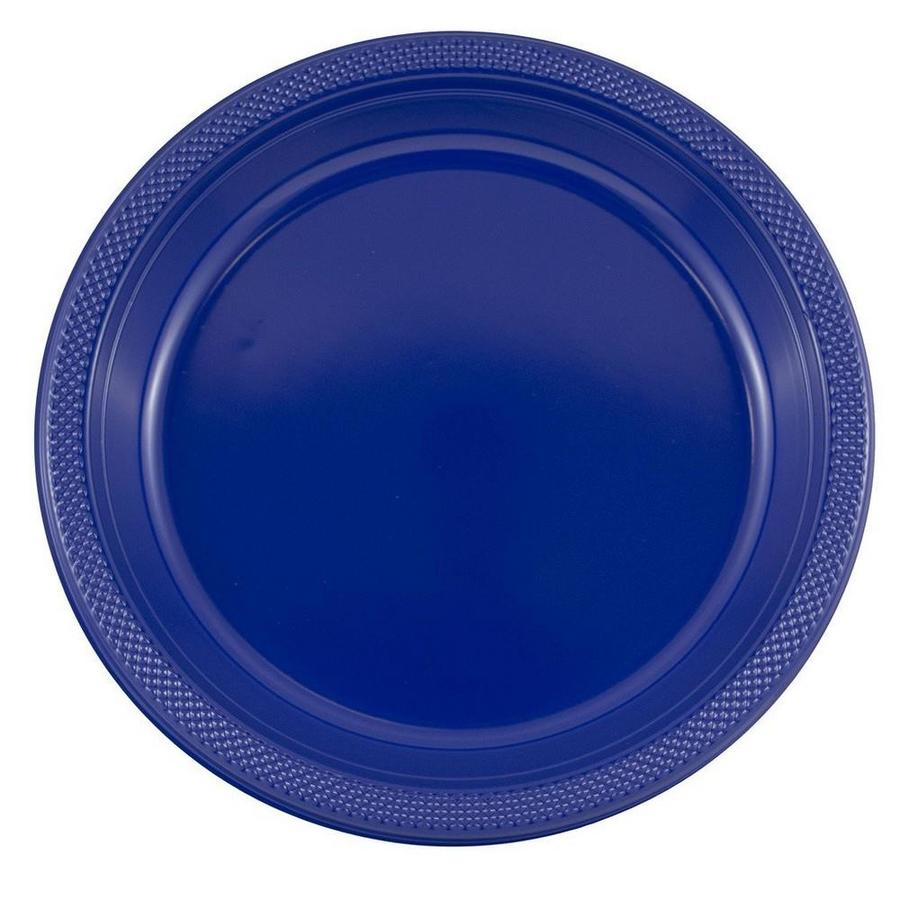 JAM Paper Blue Plastic Leak Proof Disposable Dinner Plates in the ...