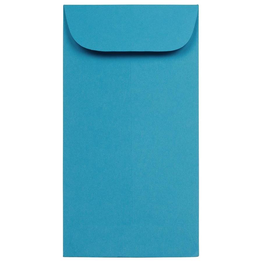 JAM Paper 7 Coin Business Colored Envelopes, 3.5 x 6.5, Blue Recycled, 50/Pack in the Envelopes