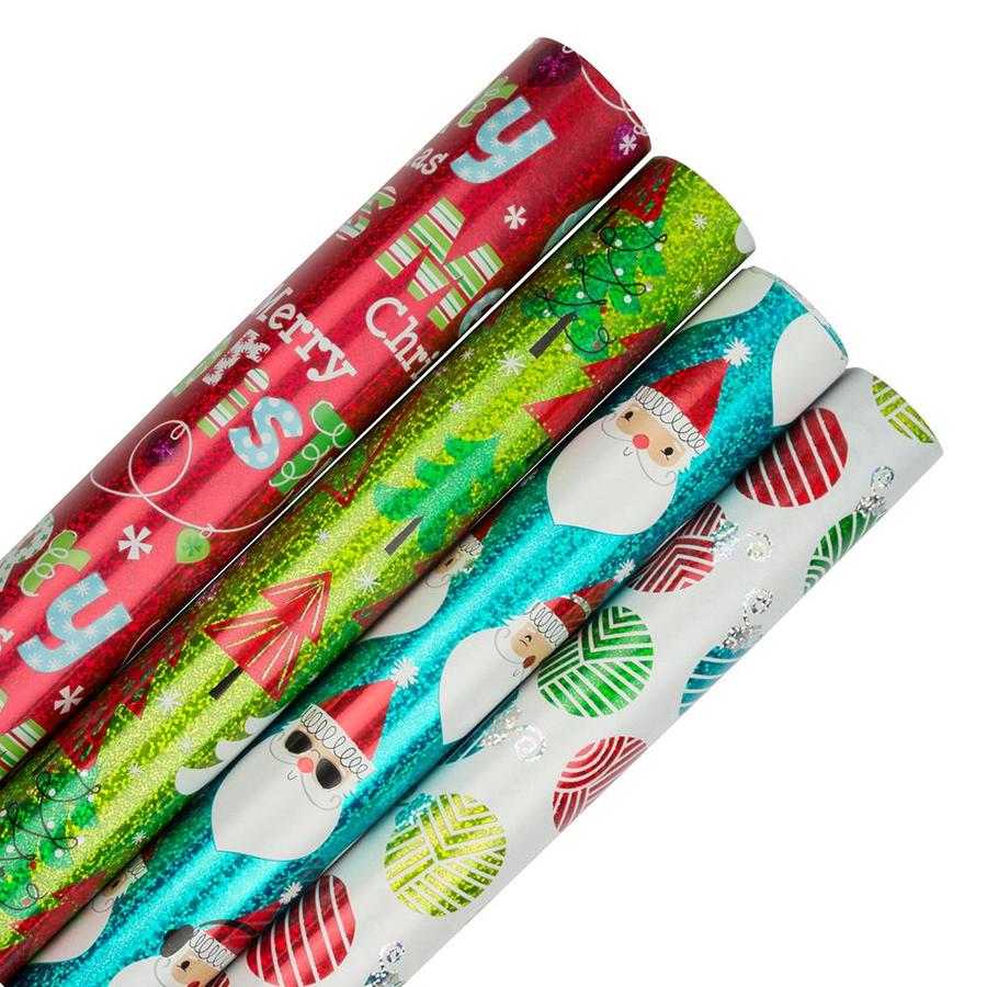 JAM Paper Assorted 2.5-ft x 10-ft Christmas Wrapping Paper in the ...